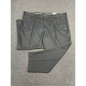 New Oak Hill Dress Pants Men's 51x28 Black Performance Pleated Moisture Wicking